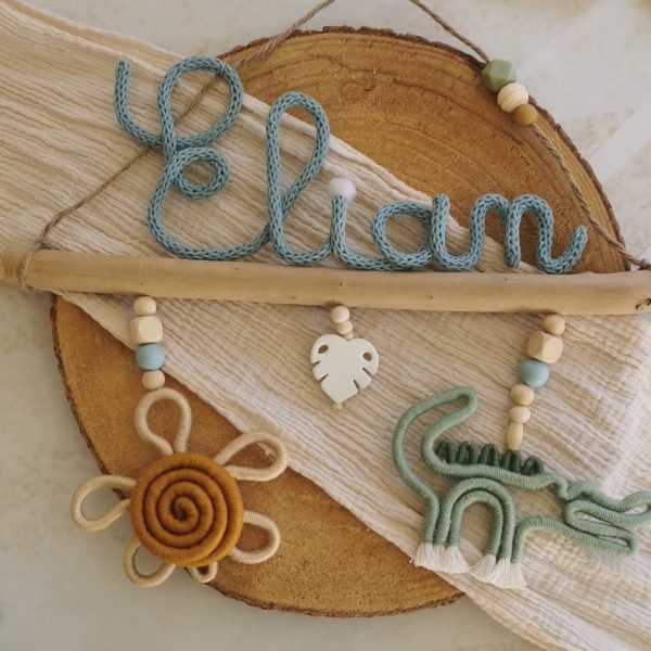 Prénom en tricotin en bois flotté – Image 8