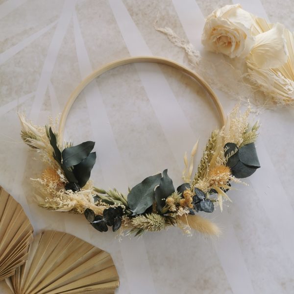 Couronne fleur séchée avec couronne seule – Image 3