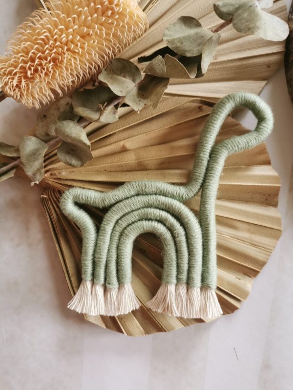 Couronne prenom tricotin et animaux macramé personnalisé – Image 6