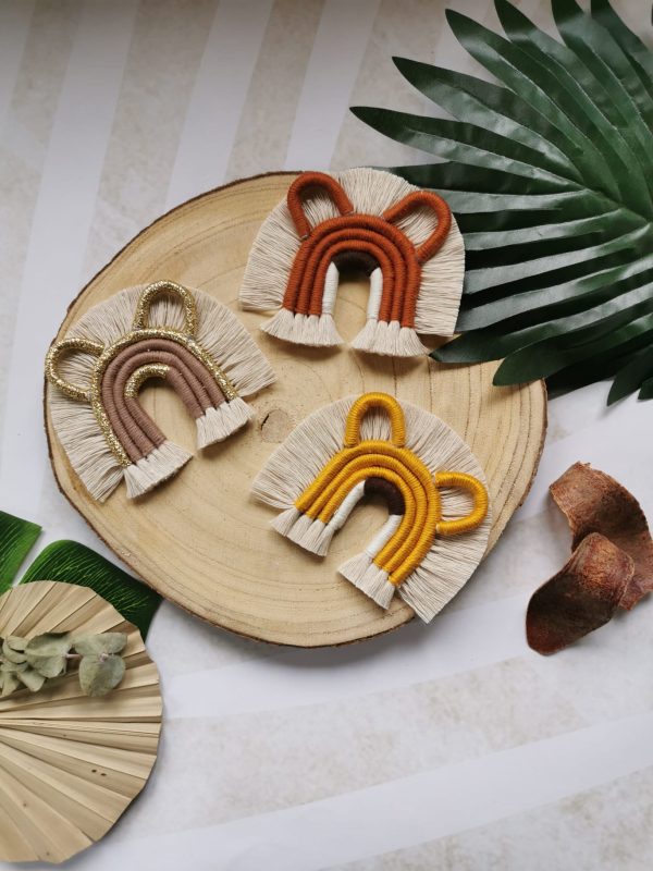 Couronne prenom tricotin et animaux macramé personnalisé – Image 8