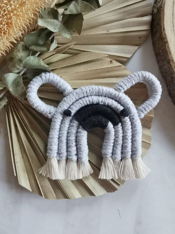 Couronne prenom tricotin et animaux macramé personnalisé – Image 10