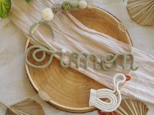 Couronne prénom personnalisable avec animal au choix