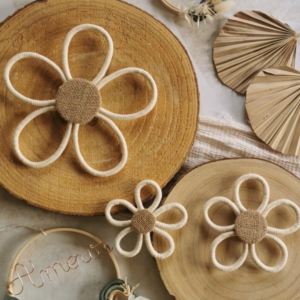 Fleurs en macramé