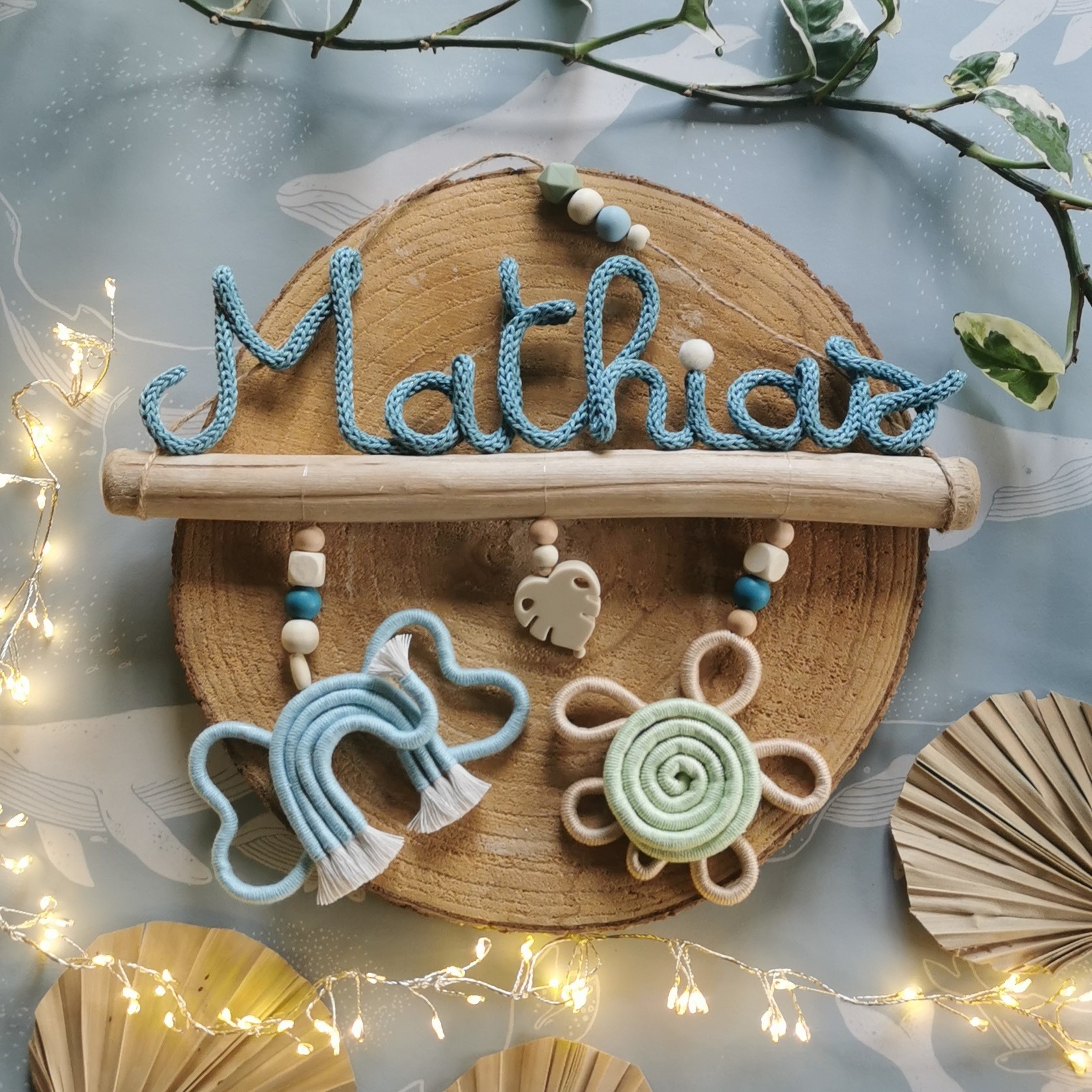 Idée cadeau pour naissance prénom sur bois flotté – Image 3