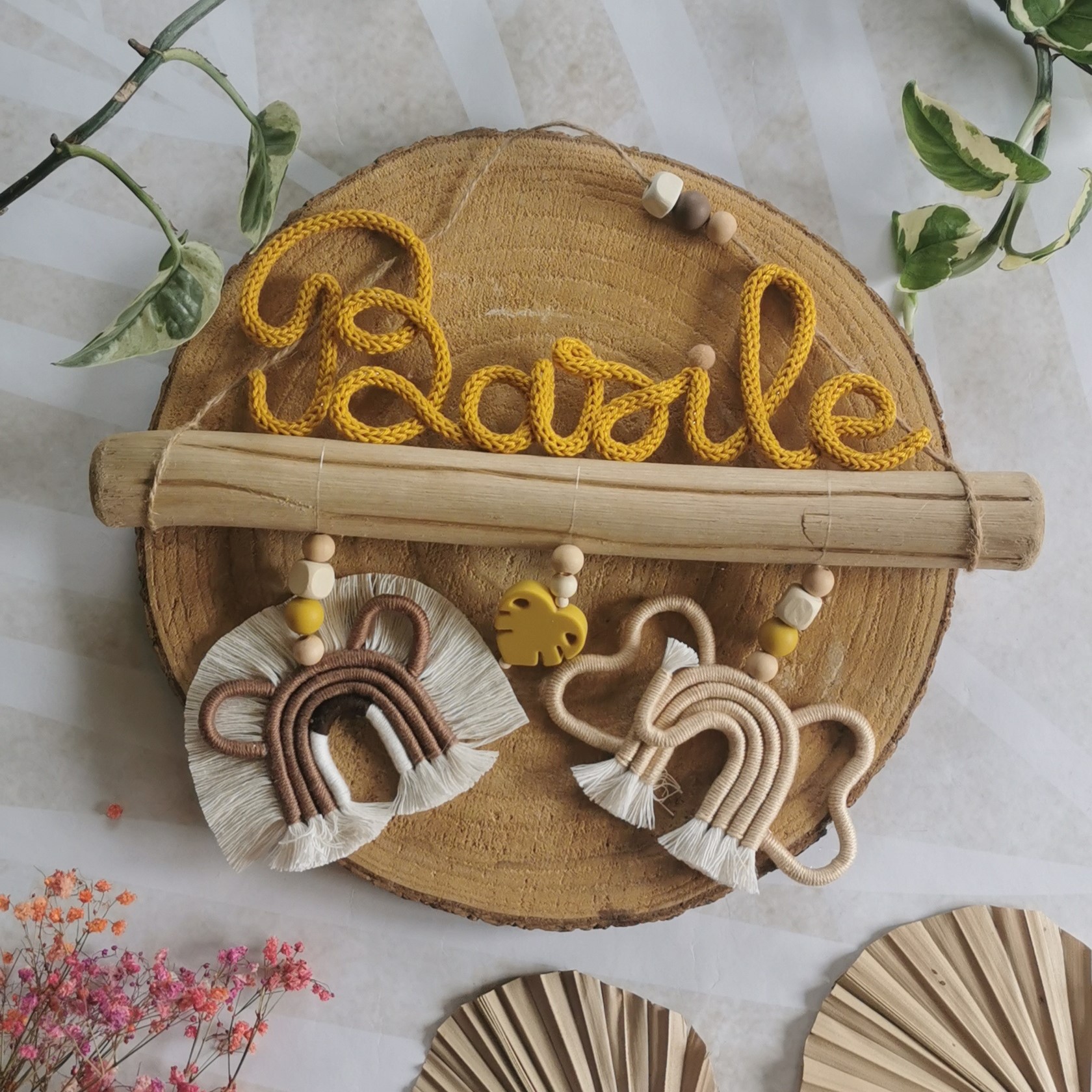 Idée cadeau pour naissance prénom sur bois flotté – Image 2