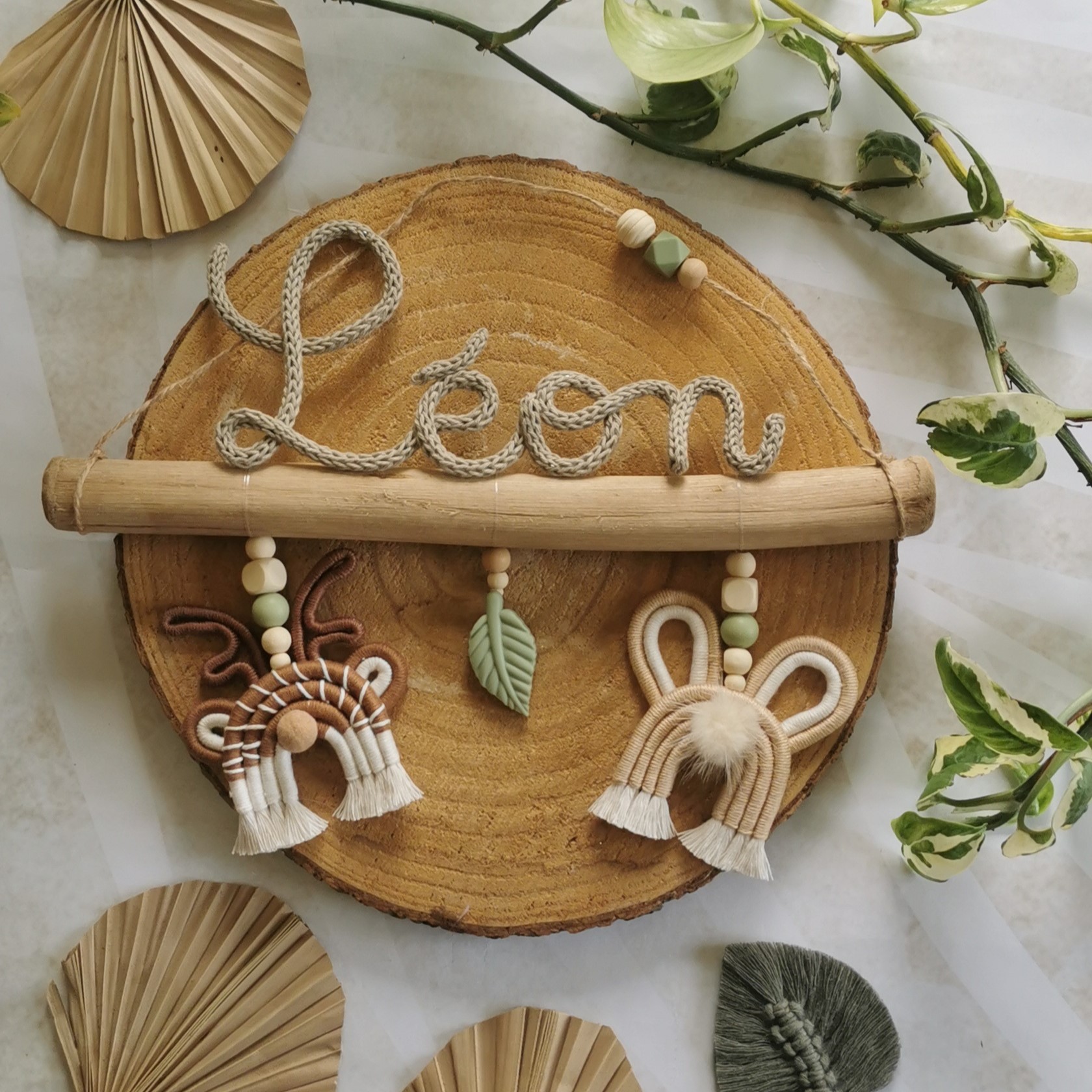Idée cadeau pour naissance prénom sur bois flotté – Image 7