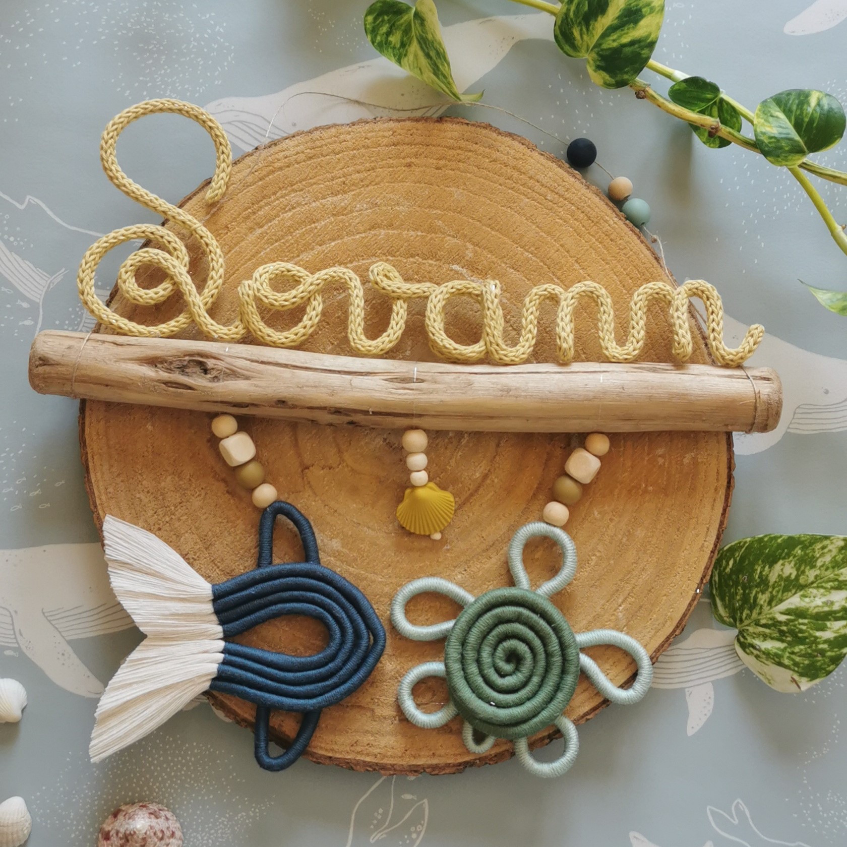 Idée cadeau pour naissance prénom sur bois flotté – Image 12