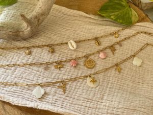Collier Breloque rose