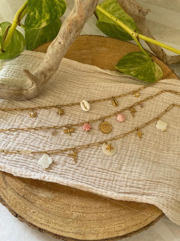 Collier Breloque rose