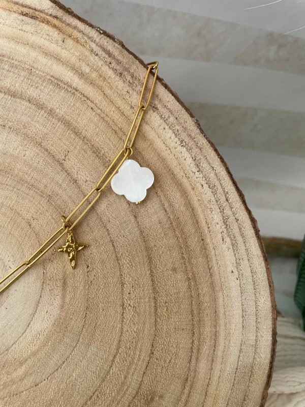 Collier charms nacre et doré – Image 5