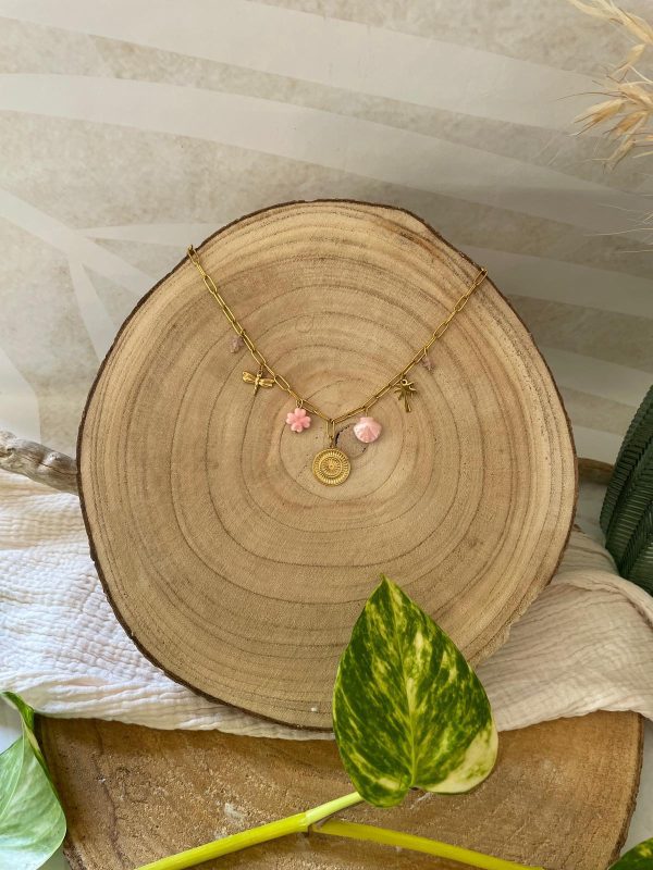 Collier Breloque rose – Image 2