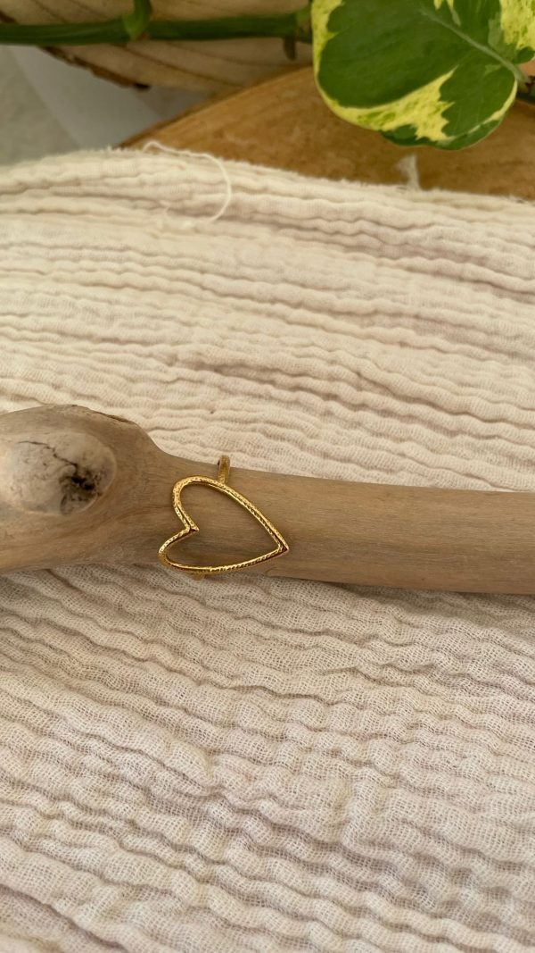 Bague coeur ajustable – Image 3