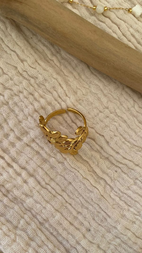 Bague feuille laurier ajustable – Image 6