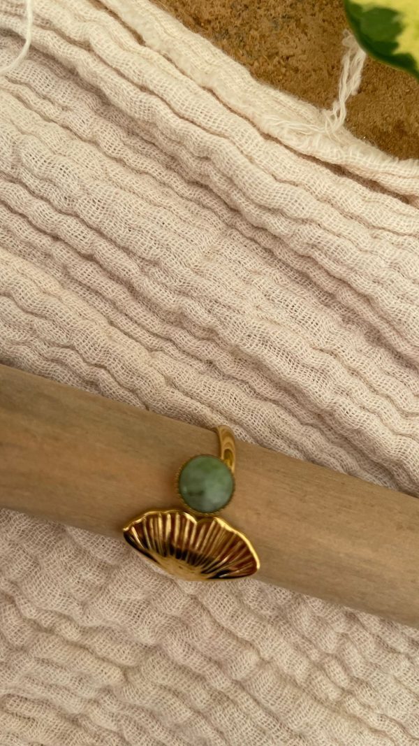 Bague feuille de ginkgo dorée – Image 12