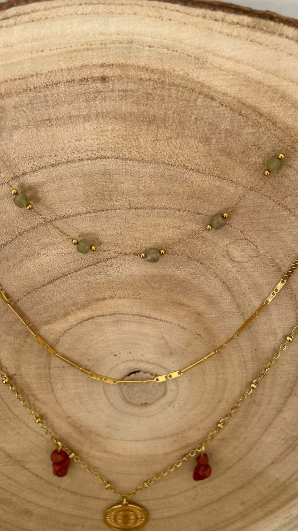 Collier longue chaîne doré et médaille – Image 7