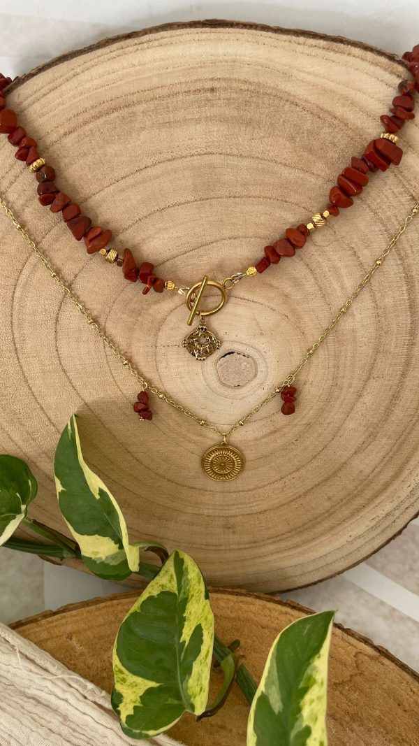 Collier longue chaîne doré et médaille – Image 5
