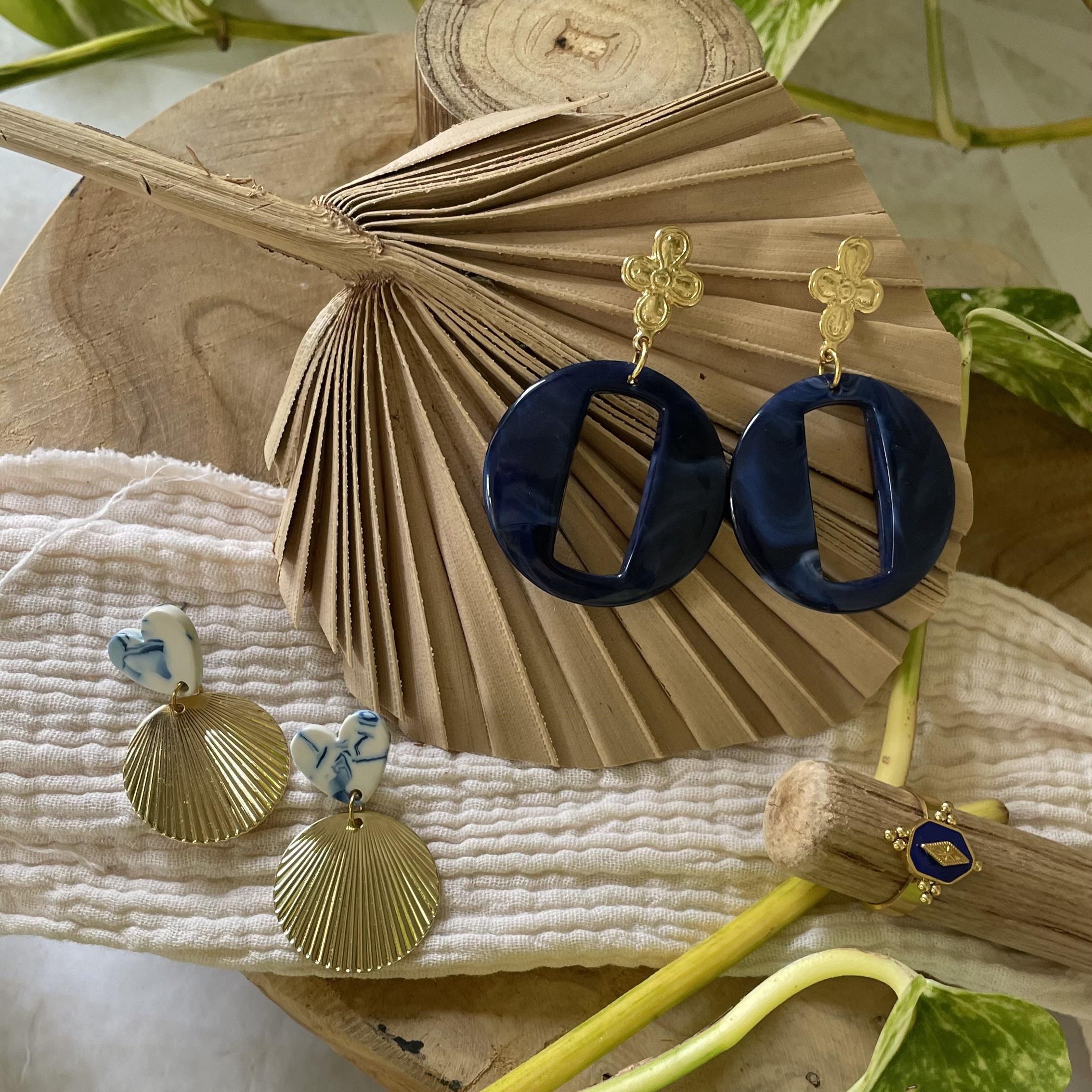 Bague bohème bleue – Image 3