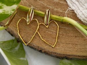 Boucles dorées cœur