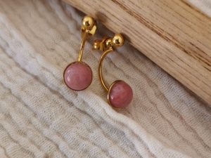 Boucles d'oreilles discrètes rose