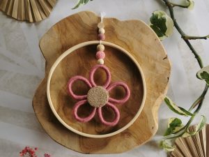 Fleur rose pour univers girly chambre fille