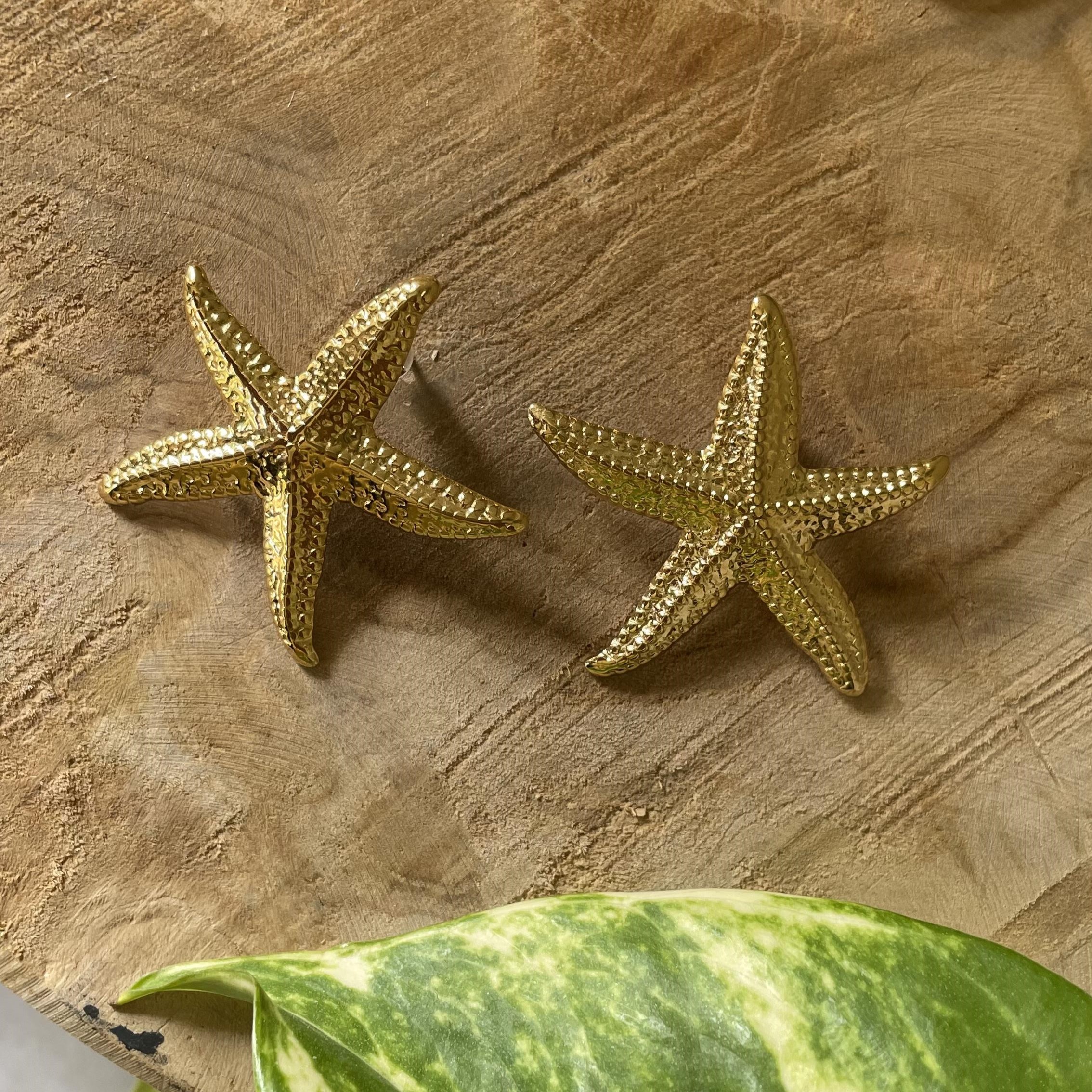 Boucles d'oreilles étoile de mer en acier inoxydable – Image 3